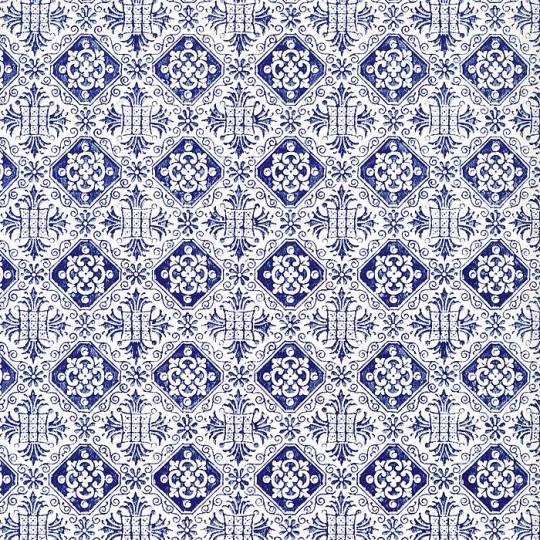 Dark Blue Tiled Italian Paper ~ Tassotti